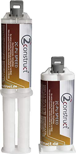 Preisvergleich Produktbild 2Construct 2K PUR Speed Industriekleber Kunststoffkleber, 50g Kartusche, 5 Mischdüsen
