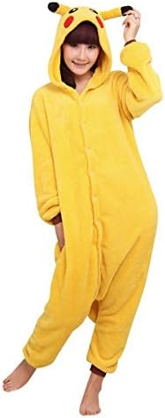 Cosplay Romper Japan Anime Pikachu Pokemon Kigurumi Pajamas Hoodie Pyjamas L size