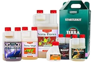Holland Hydroponics Canna TERRA STARTER KIT | Including Terra Vega, Flores, Cannazym, Rhizotonic, Boost Accelerator & PK 13/14