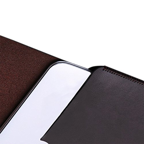 Delmkin MacBook Air H  lle PU-Leder MacBook Air   Macbook Pro Schutzh  lle 13 Zoll  Schokolade 