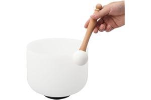 Lfhelper 8-Inch Pure Quartz Crystal Singing Bowl Set, G Note Sound Bowl - Meditation, Sound Therapy, Chakra Healing - Clear Resonant Sound
