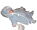 Boy's Christening Fashion Suit Winter 7 Piece Set No. 82 - light blue, newborn