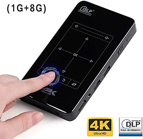 KAIDILA MINI Projector D7. (Memory 2G+16G Optional) Built-in Android WIFI,4,000mAH Battery,HDMI. Portable Projector support 4K,1080P