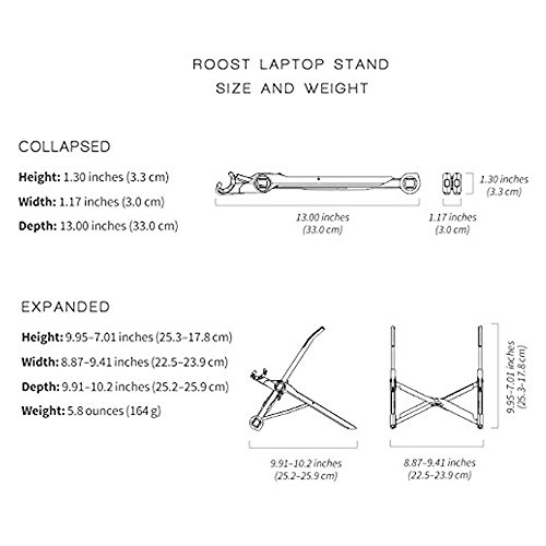 Daping Laptop Stand Ständer Einstellbar Laptopständer Laptophalter Faltbare Eye-Level Ergonomisch Notebookständer für Notebooks Laptops Apple Macbook Tablet Notebook Ständer Schwarz - 5