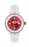 Ice-Watch - ICE white White Red - Weiße Herrenuhr mit Silikonarmband - 013820 (Medium)