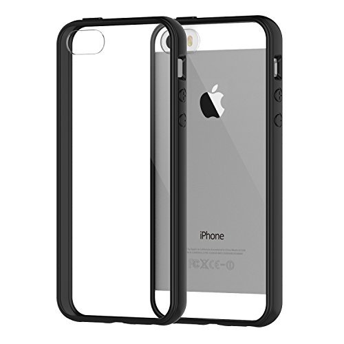 JETechÂ® Luxury iPhone 5 Case Cover Ultra Fit Bumper for Apple iPhone 5 5S (Bumper-Black)