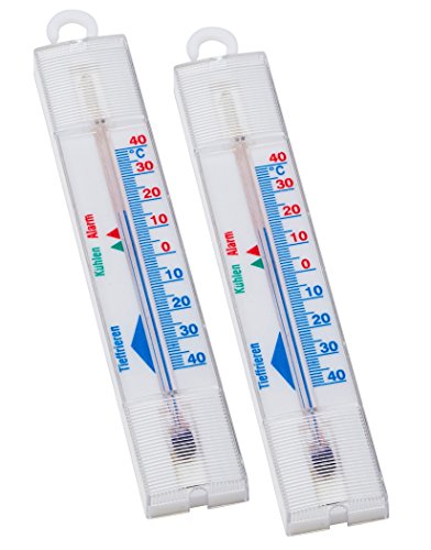 Preisvergleich Produktbild 2er Set Thermometer für Kühlschrank, Eisschrank, Gefrierschank