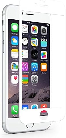 ISKIP Screen Protector for iPhone 6 6s, Tempered Glass Screen Protector 3D Curved Full Coverage 9H Hardness HD Clear Protective Film [Soft Edge] for iPhone 6 6s 4.7“ (White)