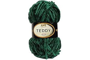 TRICOT CAFE' Ciniglia Teddy da Lavorare a Ferri-Uncinetto 7-8 Made in Italy 100% Poliestere/Verdone 09