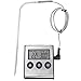 Produktbild COM-FOUR® Digitales Bratenthermometer bis 250°C, mit Kabel und Metallfühler, Alarm nach Zeit oder bei Wunschtemperatur, magnetisch
