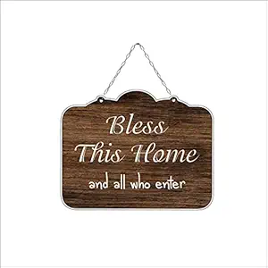 BIRDS MIND Bless This Home Quotes Wall Hangings For Home Entrance Decor House Living Room Bedroom Kids Hall Multicoloured L x H 10 inch X 8 inch