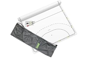 ‎TAKTIFOL Taktifol Starterset Handball – Rolle mit 25 Bögen (Handballfeld), 2 Marker (Schwarz & Rot), Wischtuch & Tragetasche | Selbsthaftende, wiederbeschreibbare Trainerfolie