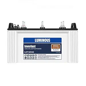 Luminous Inverlast Tubular 100ah Battery - Inverlast ILST12042 Tall Tubular Battery for Home, Office