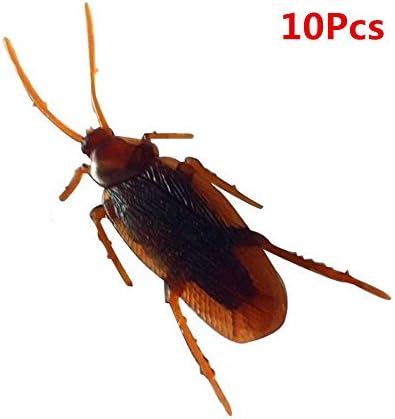 Wallybell 10pcs Halloween April Fool's Day Simulat cockroach Toy Tricky Tools