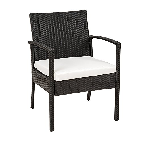 TecTake Poly Rattan Gartenmöbel Gartengarnitur Gartenset Sitzgruppe schwarz