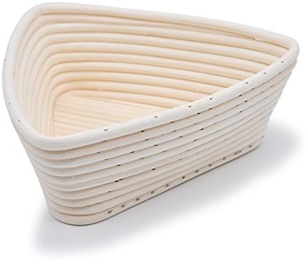 GoGoBake 8 inch Triangle Brotform Artisan Bread Proofing Baskets for Sourdough Bread with Lame Liner, Brotform Rising Proofing Basket for Artisan Baking S8