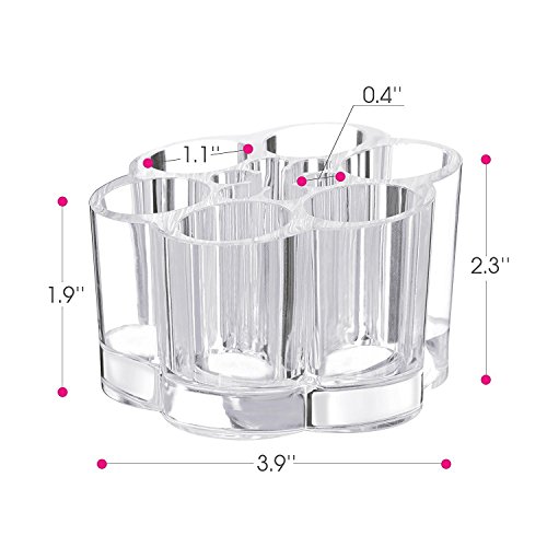 ma-on 12 kleine Räume Acryl Blume Stil Make-up Bürstenhalter - 3