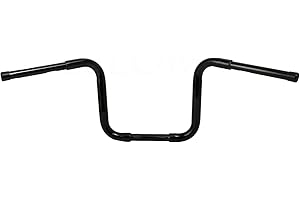 CELOMT 12'' Rise 1.25'' Ape Hanger HandleBars Fit Harley Sportster XL883 1200 FLST FXST Street Bob Gloss Black