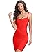 Produktbild Adyce Bandage-Dress-Red Sexy Evening Clubwear Bodycon Slim-Fit Party Dress, Casual Women Summer Strap Shirt Dress S