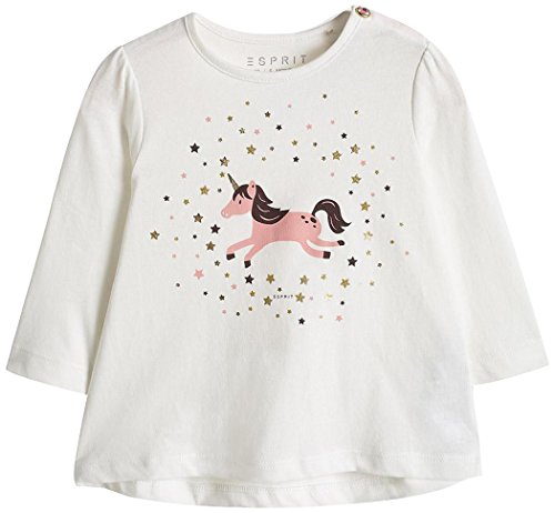 ESPRIT Baby-Girls 105EEAK005 Horse T-Shirt, Off-White, 10 Years (Manufacturer Size:92)