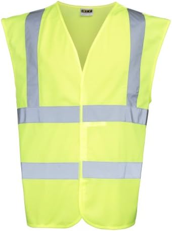 RTY High Visibility Unisex Kids High Vis Sleeveless Vest Top (L) (Fluorescent Yellow)