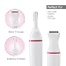 Bikini Trimmer, 2 in 1 Women Shaver Eyebrow Trimmer Nose Trimmer Battery Operated Bikini Grooming Kit Mini Portable Design Women Groomer Kit for Bikini Area/ Armpit / Arm / Leg