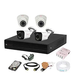 Cp Plus 4 Channal HD DVR 1080p 1Pcs,Outdoor Camera 2.4 MP 2Pcs,Indoor Camera 2.4 MP 2Pcs,1 TB Hard Disk,Full Combo Set