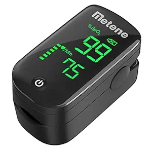 Metene Pulse Oximeter Fingertip, Blood Oxygen Saturation Monitor with Accurate Fast Spo2 Reading Oxygen Meter, Oxygen Monitor with Lanyard and Batteries