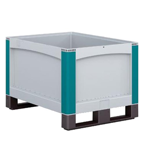 Action Handling SL86621K SL Range Plastic Box Pallet With Solid Sides, Runners, No Lid, 800 mm Length, 600 mm Width, 720 mm Height, 223 L Volume