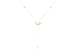 Moguri Lariat Guld Långt Halsband för Kvinnor Trendigt Överlagrat Y-Halsband Snyggt Hängsmycke Dropp Slejflagt Halsband 14K G