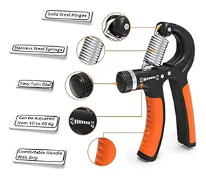 Aurion HANDGRIP1040 Adjustable Hand Grip Adjustable Hand Grip Strengthener with Stainless Steel Springs Hand Squeeze Finger Force Strengthener
