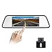 Price comparison product image AUTO-VOX M8 Touch Screen Mirror Dash Cam,1296P FHD Front Rear View Mirror Camera and 180°Horizontal View Angle Backup Camera Kit with Lane Departure Warning System, Security Alarm & Motion Detection