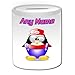 Produktbild Personalisiertes Geschenk – Silly Mario Spardose (Pinguin Video Spiel Charakter Kostüm Design Thema, weiß) – alle Nachricht/Name auf Ihre einzigartige – Funny Neuheit kawaii Cartoon Anime Animation Art Clipart Episode Serie Japan japanische Zeichnen Malen Superheld Hero Super TV Fernseher PSP PS3 PS4 fiktives Computer Nintendo Rollenspiel-RPG Playstation Portable Handheld DS Sony Xbox Wii Dualshock Controller Jumpman Bros Yoshi Luigi Pilz Klempner Prinzessin Peach Kröte Franchise