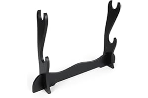 CoolChange Schwertständer aus Holz für Katana | Deko Schwerthalter für 1, 2 oder 3 Schwerter | Schwarz