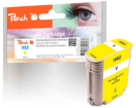 Preisvergleich Produktbild Peach Tintenpatrone gelb kompatibel zu HP No. 82, C4913A