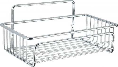 Sanwood by Nicol 9346000 Wandkorb metall verchromt, 25 x 14,7 x 7 cm, metall verchromt