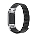 Produktbild Fitbit Charge 2 armband, SHOBDW Neuankömmling Luxus Nylon Sport Laufen Uhr Armband Handgelenk Band Strap für Fitbit Charge 2 (130-220MM, Schwarz)