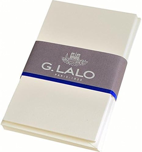 G. Lalo 10&nbsp;Cards and 10&nbsp;Envelopes Visit CV Ivory Laid Paper