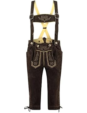 Krüger Herren Lederhose Ludwig braun, Trachten Lederhose Ludwig braun, Art Nr. (910-7),