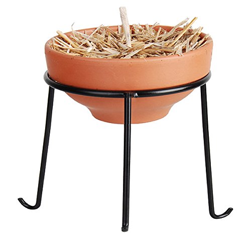 Terrakotta Feuerschale mit Ständer Gartenfackel 15cm