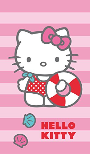 CTI 042340 Badetuch Hello Kitty Deauville, Baumwolle velours, 70 x 120 cm