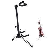 Además, el soporte a modo de stand de Rayzm tiene un sistema de seguridad en el gancho superior para mantener tu instrumento a salvo y en su lugar, y un enganche diseñado para colgar el carco de tu violín (compatible, prácticamente, con casi todos los tamaños).