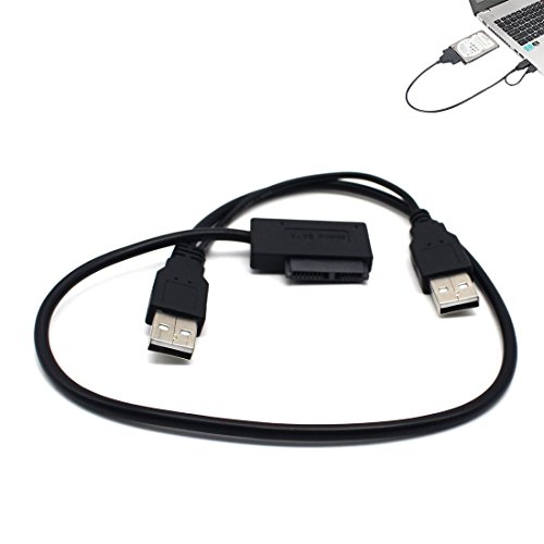 fiimi USB 2.0 zu SATA 7 + 6 13pin Adapter Konverter Kabel für Laptop Notebook CD-ROM