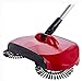 Produktbild Haushalt Automatische Hand Push Sweeper Besen ohne Strom, 360 Rotary Automatische Besen Boden Staub Bodenreinigungssystem,, Kehrschaufel und Mülleimer 3 in 1 Reinigungssystem, plastik, rot, Einheitsgröße