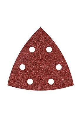 Wolfcraft - 1850100 - 25 Patins Auto-Agrippantes delta 95 Mm, Perforés, Corindon Grains 40