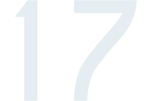 1PEAK Zahlenaufkleber Nummer 17, weiß, 5cm (50mm) hoch, Aufkleber mit Zahlen in vielen Farben + Höhen, wetterfest