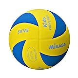 Balón voleibol unisex adulto Mikasa SK-V5 (Kids) Balón termosoldado, Unisex, Amarillo/Azul, 5