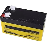 ABUS BT2012 Plomo-Gel 1200mAh 12V batería recargable - Batería/Pila recargable (1200 mAh, Plomo-Gel, 12 V, Negro, Amarillo)
