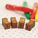 BeautyLife Pack of 70pcs Rubber Stamps Set Vintage Wooden Box Case Alphabet Letters Number Craft (No Ink Pad Included)