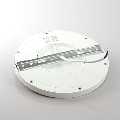 LED Panel 12W ultraslim Deckenleuchte rund Ø180mm mit integriertem Netzteil! warmweiß 3000K, extra flach 13mm, stufenlos dimmbar inkl. Montageleiste IP65 TÜV - 4